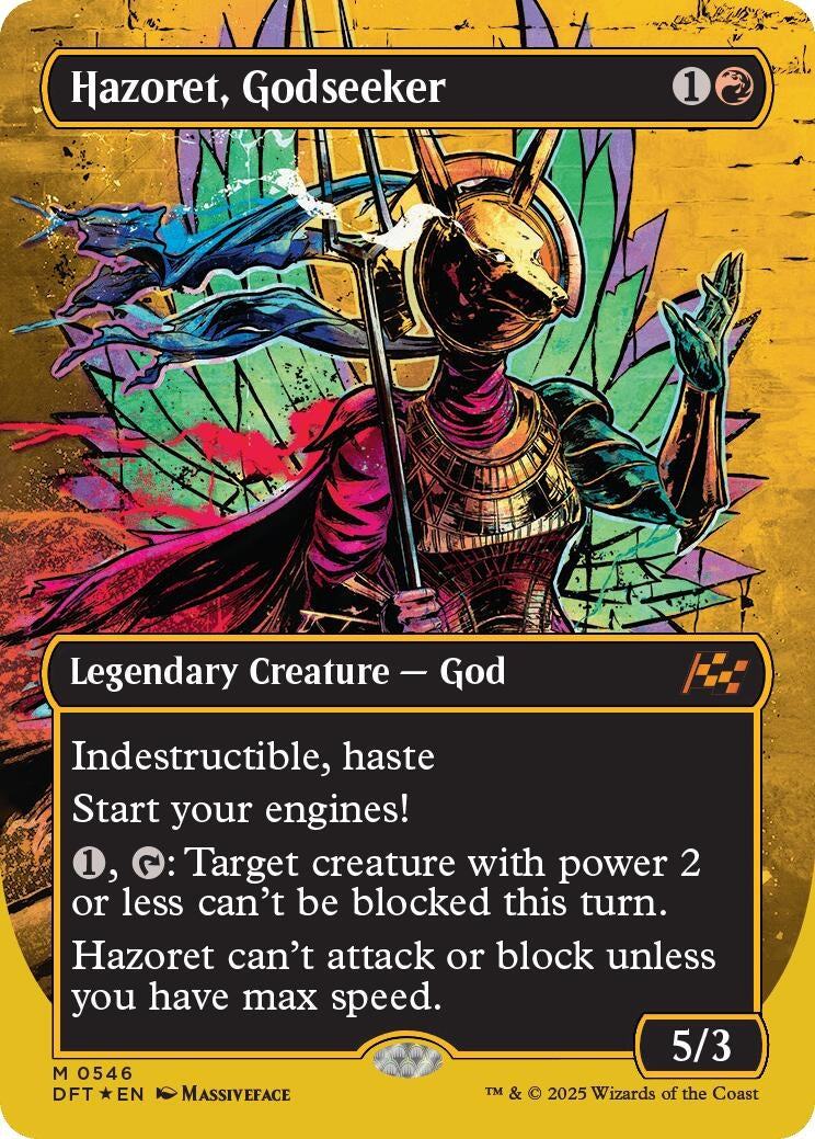 Image for Hazoret, Godseeker (Borderless) (First-Place Foil) (546) (DFT)