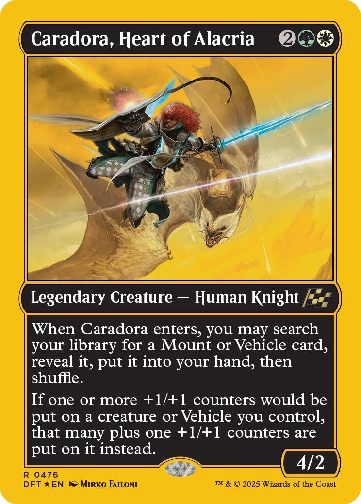 Image for Caradora, Heart of Alacria (First-Place Foil) (476) (DFT)