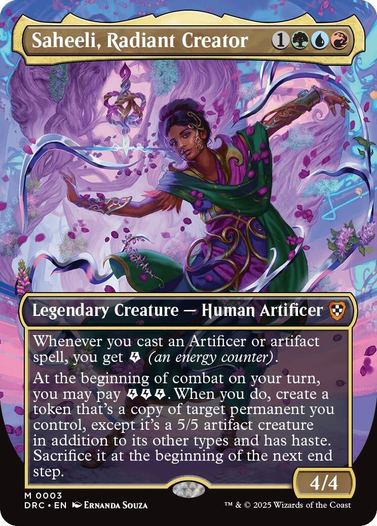 Image for Saheeli, Radiant Creator (Borderless) (3) (DRC)