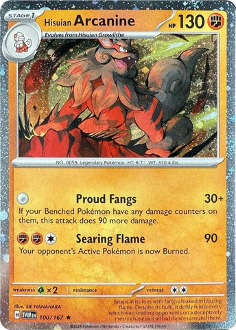 Image for Hisuian Arcanine - 100/167 (Cosmos Holo) (100/167) (Blister Exclusives) - Pokemon