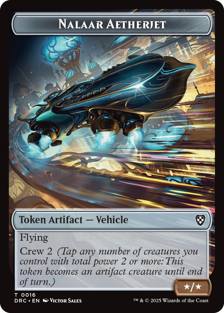 Image for Nalaar Aetherjet // Treasure Double-Sided Token (16 // 11) (DRC)