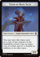 Image for Vizier of Many Faces // Zombie (0003) Double-Sided Token (2 // 3) (DRC)