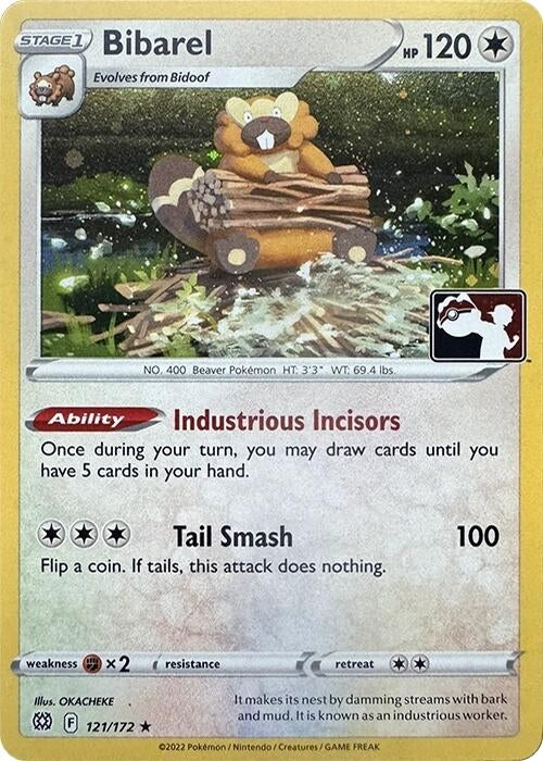 Image for Bibarel (Cosmos Holo) (121/172) (Prize Pack Series Cards) - Pokemon