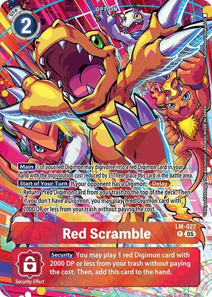 Image for Red Scramble (Alternate Art) (LM-027 P) (Starter Deck 20: Protector of Light) (ST-20) - Digimon Card Game