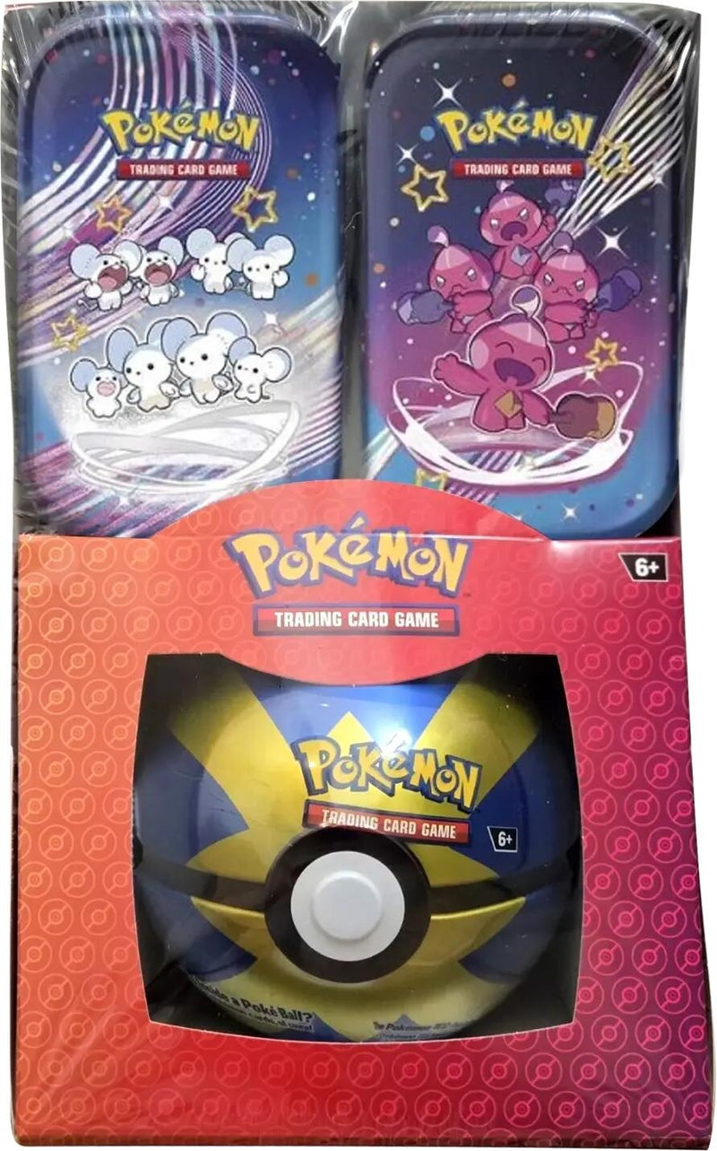 Image for Retail Exclusive Pokemon Paldean Fates Mini Tins + Poke Ball Tin - Pokemon