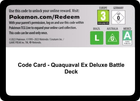Image for Code Card - Quaquaval Ex Premium Collection (Miscellaneous Cards & Products) - Pokemon