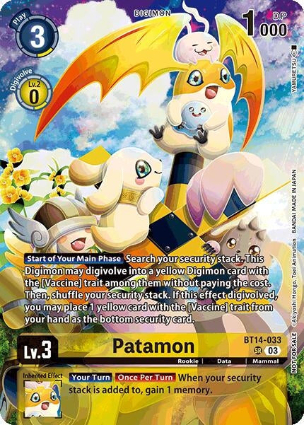 Image for Patamon (Limited Card Pack) (BT14-033 SR) (World Convergence) (BT-21) - Digimon Card Game