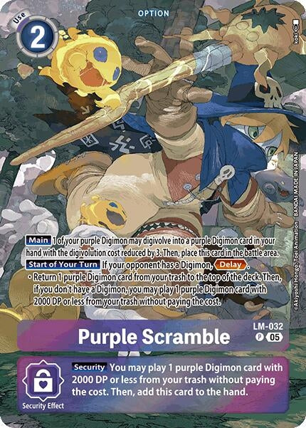 Image for Purple Scramble (Alternate Art) (LM-032 P) (Starter Deck 20: Protector of Light) (ST-20) - Digimon Card Game
