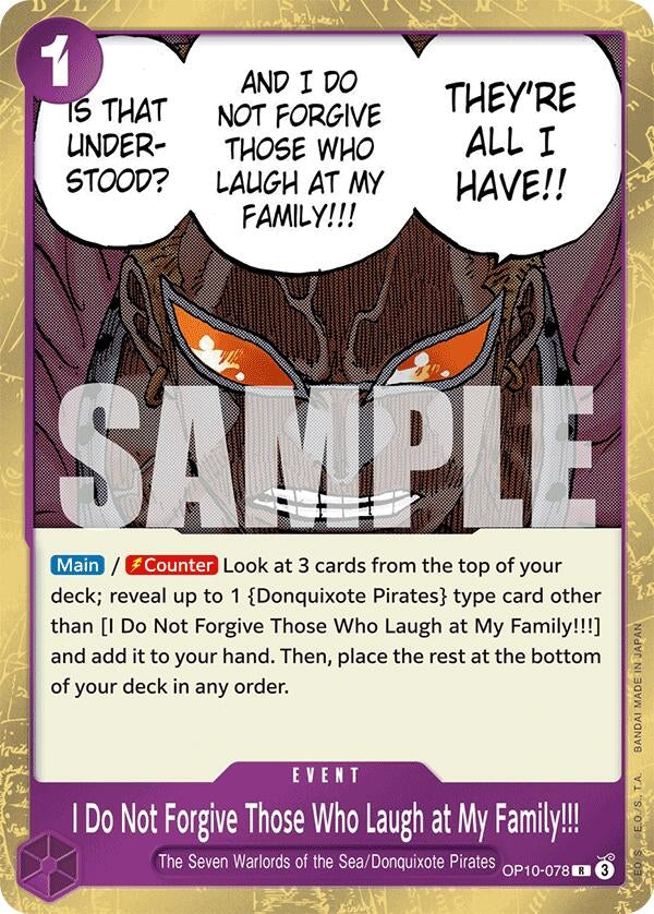 Image for I Do Not Forgive Those Who Laugh at My Family!!! (OP10-078) [Royal Blood]