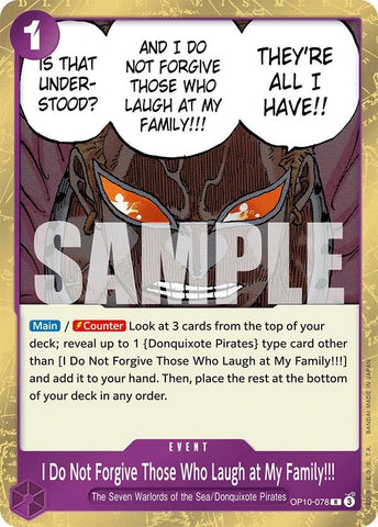 Image for I Do Not Forgive Those Who Laugh at My Family!!! (OP10-078) [Royal Blood]