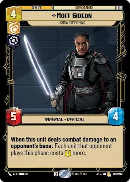 Image for Moff Gideon - I Know Everything (188/257) [JTL]