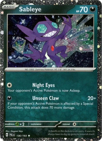 Image for Sableye (Cosmos Holo) (136/193) (Miscellaneous Cards & Products) - Pokemon