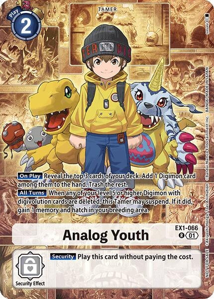 Image for Analog Youth (Limited Card Pack) (EX1-066 R) (World Convergence) (BT-21) - Digimon Card Game