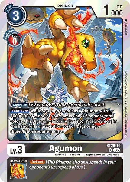 Image for Agumon (ST20-10 R) (Starter Deck 20: Protector of Light) (ST-20) - Digimon Card Game