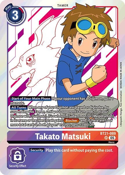 Image for Takato Matsuki (BT21-089 SR) (World Convergence) (BT-21) - Digimon Card Game