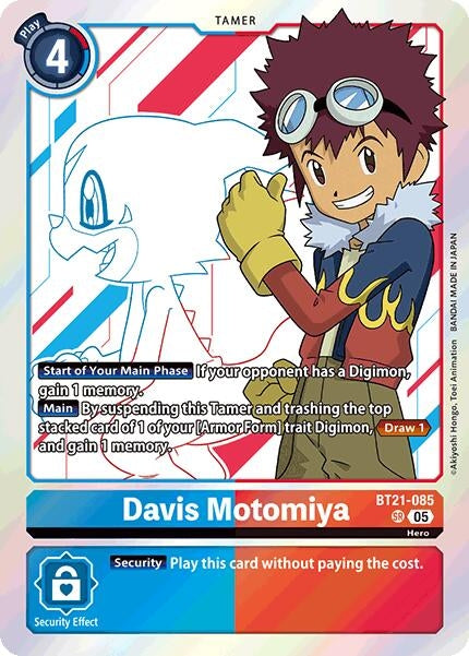 Image for Davis Motomiya (BT21-085 SR) (World Convergence) (BT-21) - Digimon Card Game