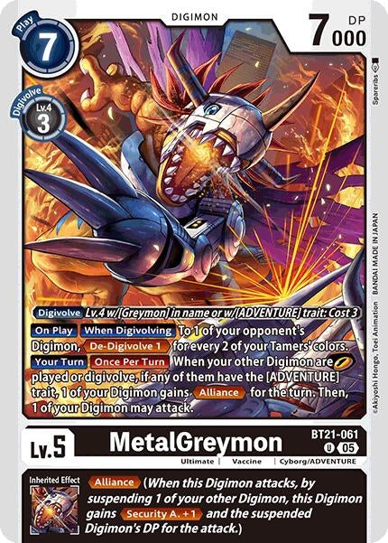 Image for MetalGreymon (BT21-061 U) (World Convergence) (BT-21) - Digimon Card Game
