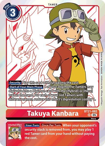 Image for Takuya Kanbara (BT21-082 SR) (World Convergence) (BT-21) - Digimon Card Game