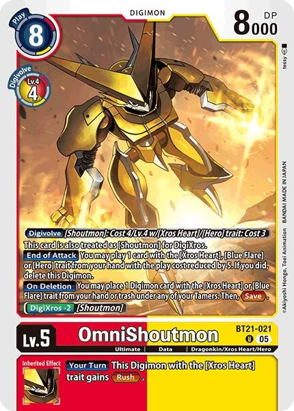 Image for OmniShoutmon (BT21-021 U) (World Convergence) (BT-21) - Digimon Card Game