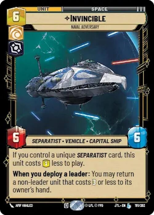 Image for Invincibile - Naval Adversary (191/257) [Jump to Lightspeed]