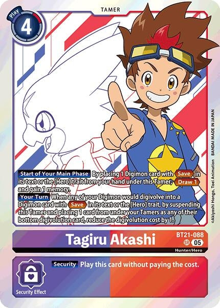 Image for Tagiru Akashi (BT21-088 SR) (World Convergence) (BT-21) - Digimon Card Game
