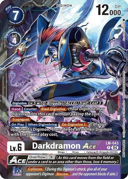 Image for Darkdramon ACE (Limited Card Pack) (LM-043 P) (World Convergence) (BT-21) - Digimon Card Game