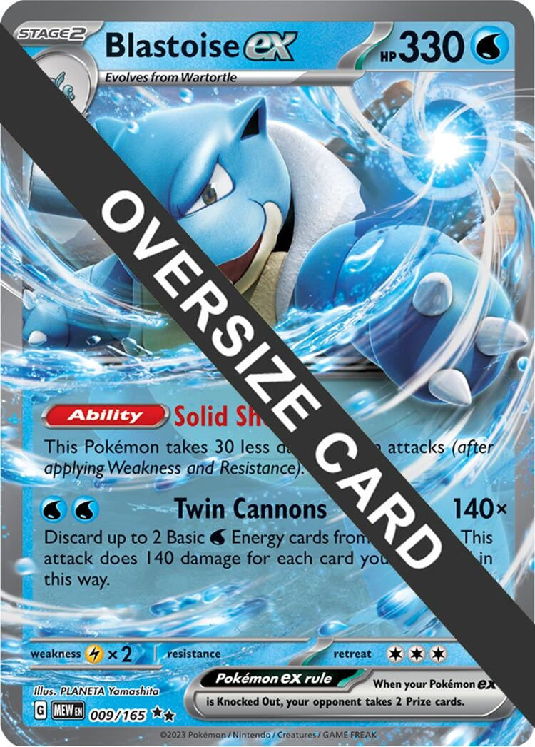 Image for Blastoise ex (009/165) (Jumbo Cards) - Pokemon