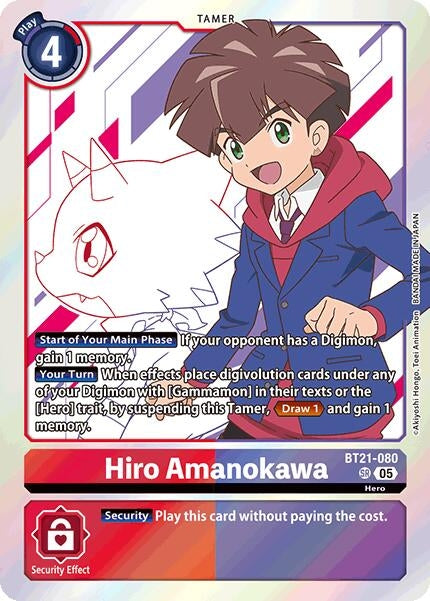 Image for Hiro Amanokawa (BT21-080 SR) (World Convergence) (BT-21) - Digimon Card Game