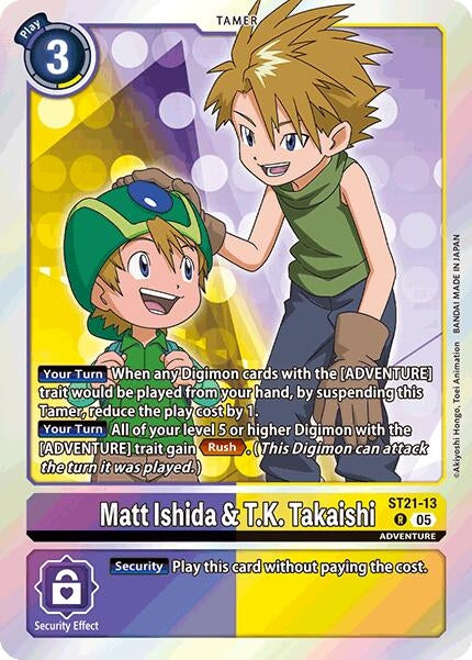 Image for Matt Ishida & T.K. Takaishi (ST21-13 R) (Starter Deck 21: Hero of Hope) (ST-21) - Digimon Card Game