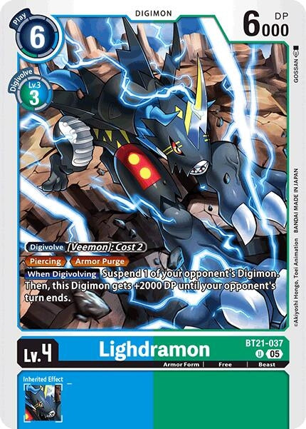 Image for Lighdramon (BT21-037 U) (World Convergence) (BT-21) - Digimon Card Game