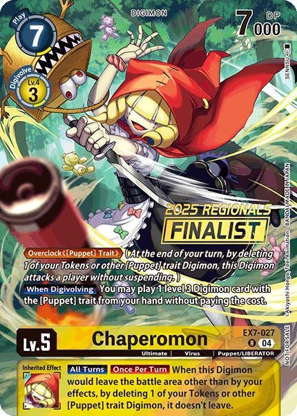 Image for Chaperomon (2025 Regionals Finalist) (EX7-027 R)