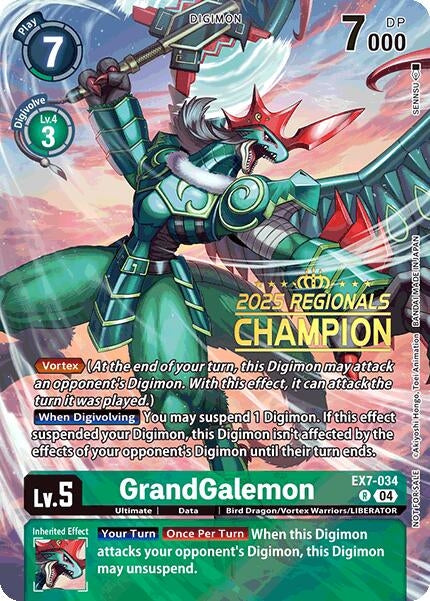 Image for GrandGalemon (2025 Regionals Champion) (EX7-034 R)