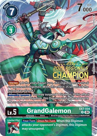 Image for GrandGalemon (2025 Regionals Champion) (EX7-034 R)