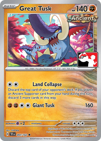 Image for Great Tusk (097/162) (Prize Pack Series Cards) - Pokemon