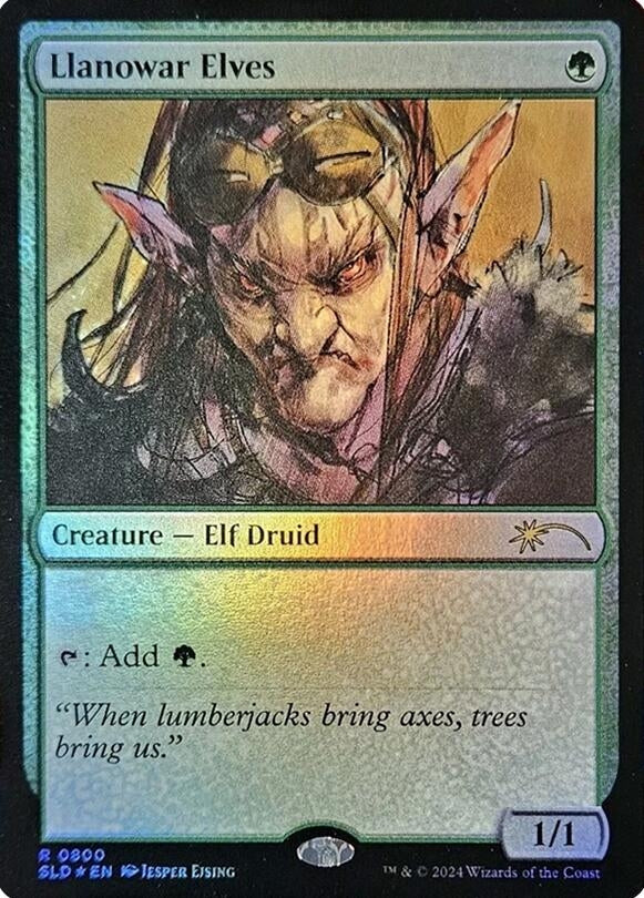 Image for Llanowar Elves (0800) (Rainbow Foil) (800) [SLD]