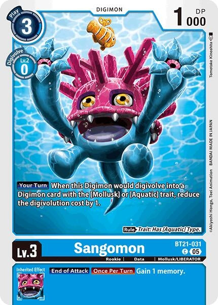 Image for Sangomon (BT21-031 C) (World Convergence) (BT-21) - Digimon Card Game