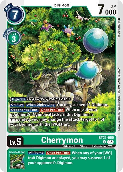 Image for Cherrymon (BT21-050 U) (World Convergence) (BT-21) - Digimon Card Game