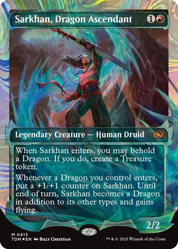 Image for Sarkhan, Dragon Ascendant (0413) (Showcase) (Halo Foil) (413) [TDM]