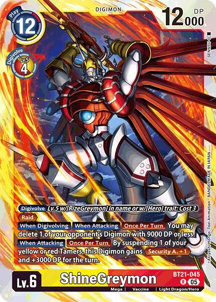 Image for ShineGreymon (BT21-045 R) (World Convergence) (BT-21) - Digimon Card Game