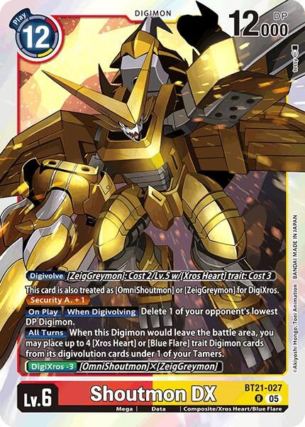 Image for Shoutmon DX (BT21-027 R) (World Convergence) (BT-21) - Digimon Card Game