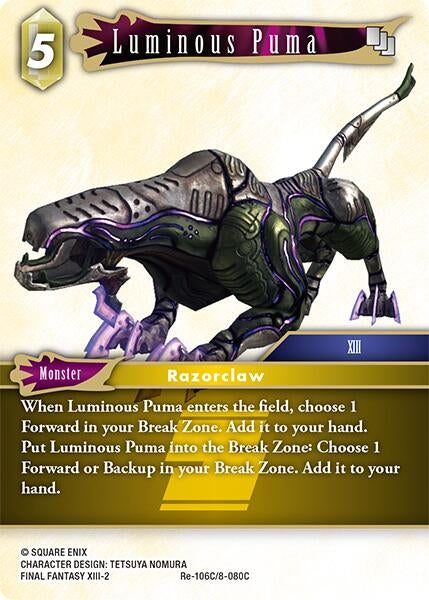 Image for Luminous Puma (Re-106C/8-080C) [Legacy Collection] - Final Fantasy TCG