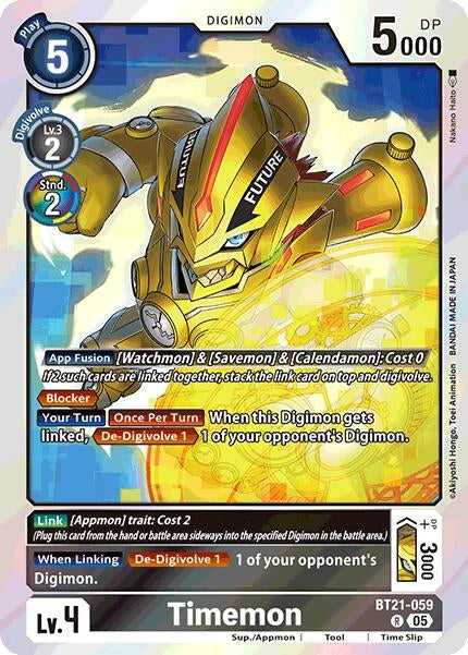 Image for Timemon (BT21-059 R) (World Convergence) (BT-21) - Digimon Card Game