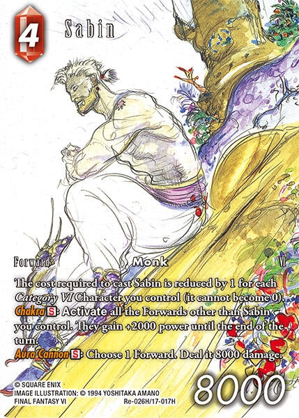 Image for Sabin (Full Art) (Re-026H/17-017H) [Legacy Collection] - Final Fantasy TCG