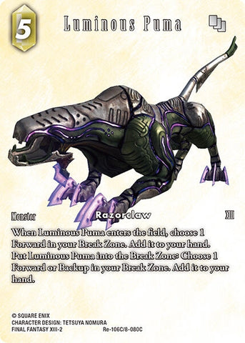 Image for Luminous Puma (Full Art) (Re-106C/8-080C) [Legacy Collection] - Final Fantasy TCG
