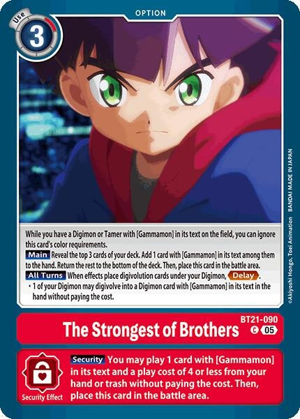 Image for The Strongest of Brothers (BT21-090 C) (World Convergence) (BT-21) - Digimon Card Game