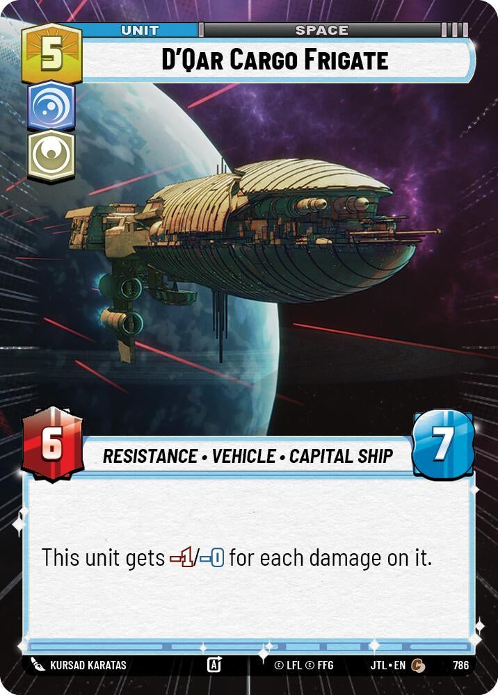 Image for D'Qar Cargo Frigate (Hyperspace Foil) (786) [JTL]