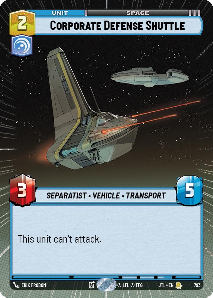 Image for Corporate Defense Shuttle (Hyperspace Foil) (793) [JTL]