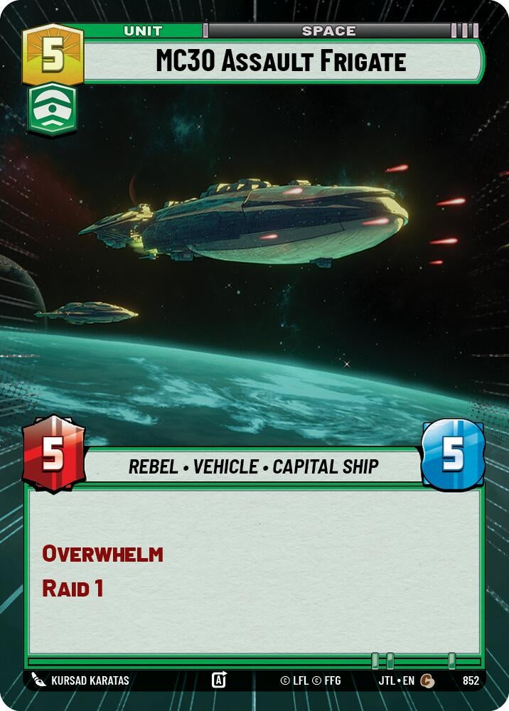 Image for MC30 Assault Frigate (Hyperspace Foil) (852) [JTL]
