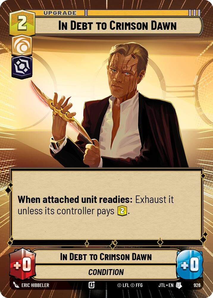 Image for In Debt to Crimson Dawn (Hyperspace Foil) (926) [JTL]