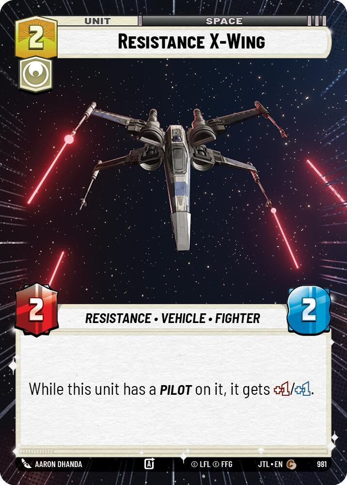 Image for Resistance X-Wing (Hyperspace Foil) (981) [JTL]